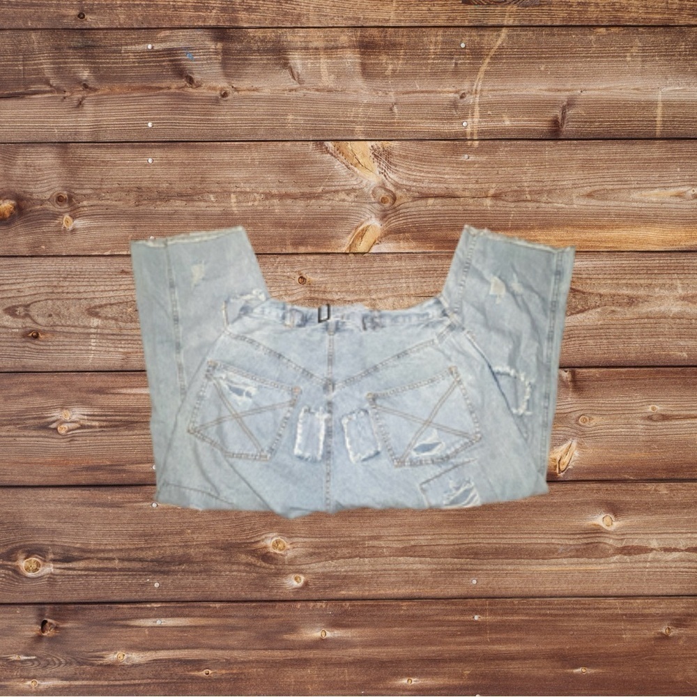 Pol Women’s Distressed Patchwork High-Waisted Jea… - image 6